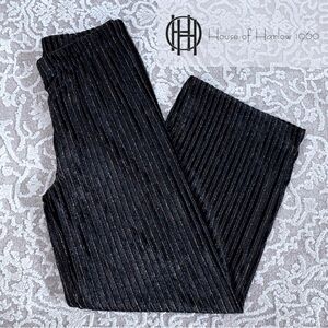 House of Harlow 1960 Wide Leg Velvet Metallic Pant